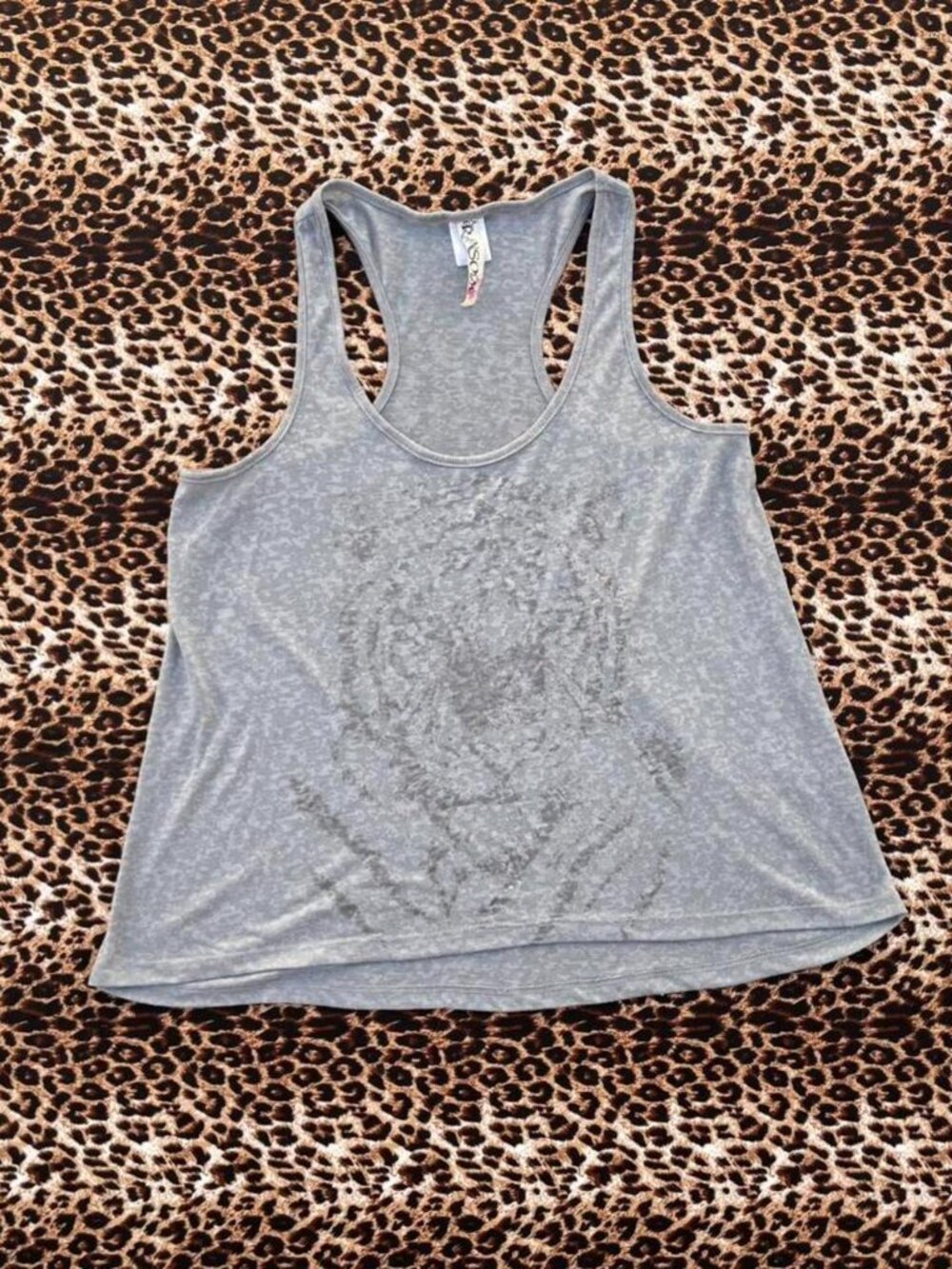 00s sleezy grey tiger tank top